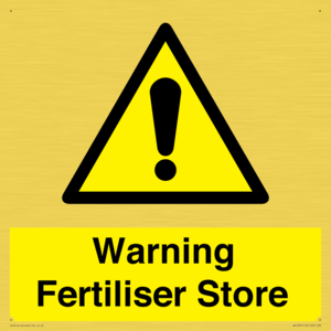 Warning Fertiliser Store